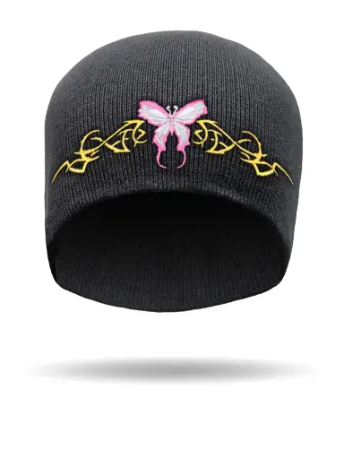 [BE3027] Tribal Butterfly Beanie