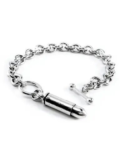 [BR1231] Bullet Charm Toggle Bracelet