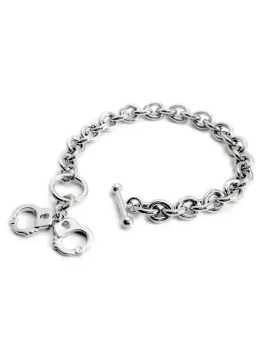 [BR1331] Handcuff Charm Toggle Bracelet