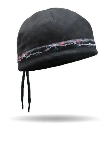 [CLB-100] Barbwire & Rose Fleece Beanie