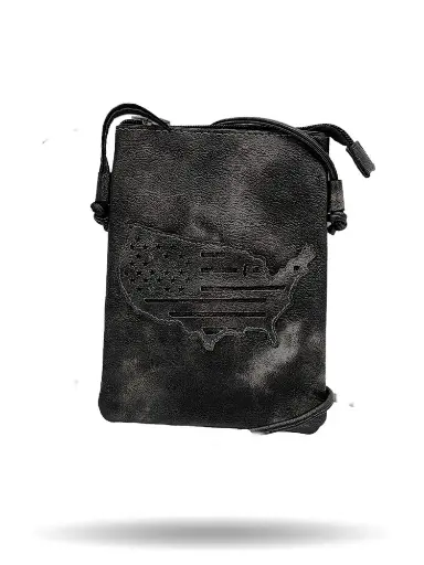 [HB1128-GRY] USA Crossbody Hip Bag