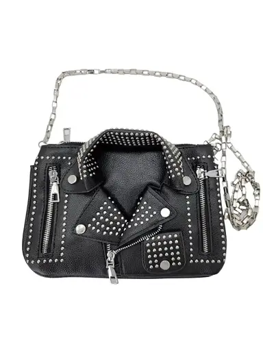 [HB1219] Biker Jacket Hip Bag