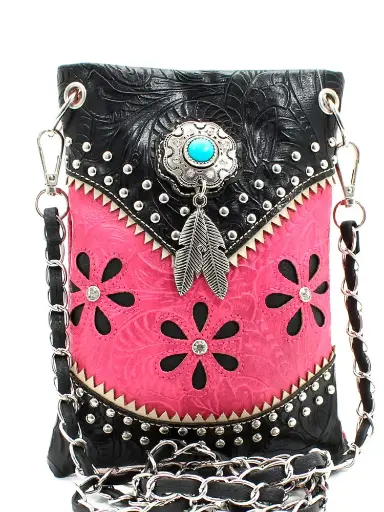 [HB1580-PINK] Turquoise Charm Hip Bag