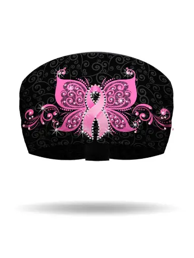 [KB1134-PINK] Awareness Butterfly Ribbon Knotty Band