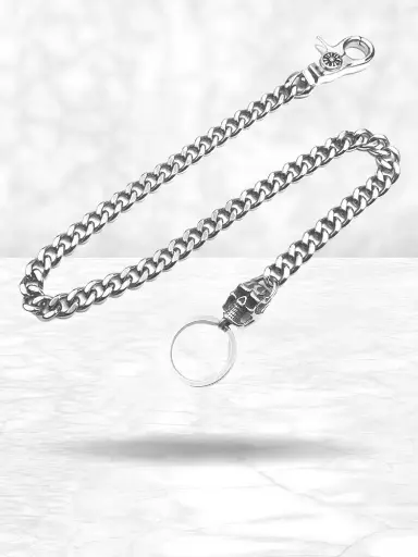 [WC3028] Tribal Flame Skull Wallet Chain