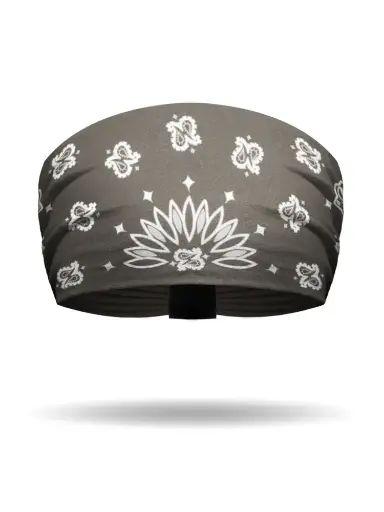 [KB2606-GRY] Paisley Bandana Knotty Band