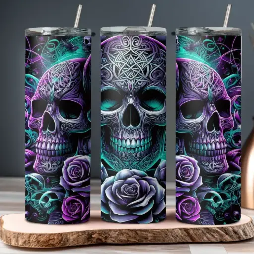 [ST1329] Celtic Skull Tumbler