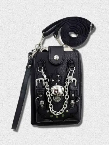 [HB2913] Skull and Chain Hip Bag
