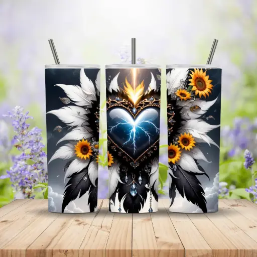 [ST1829] Heartfelt Sunflower Tumbler